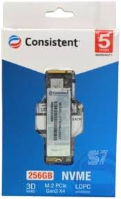 NVME 256GB SSD Consistent