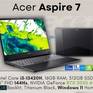 Acer Aspire 7 i5-13420H Pro 16GB | 512GB | NVIDIA 6GB Graphics